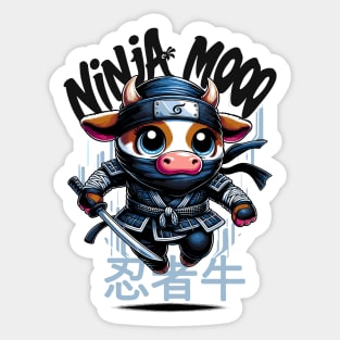 Ninja Moo Sticker